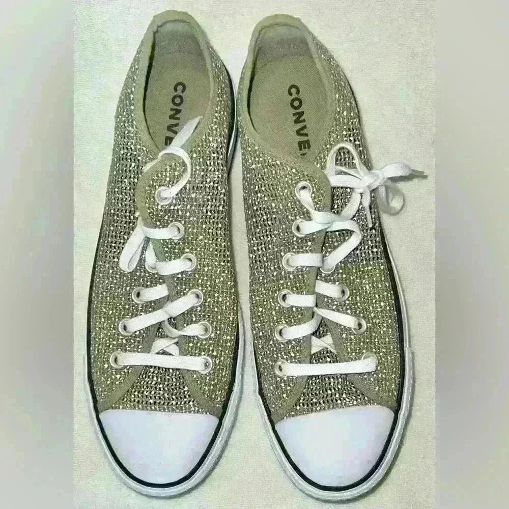 Converse Chuck Taylor Lift Ox Platform Shoe Sneaker Green White